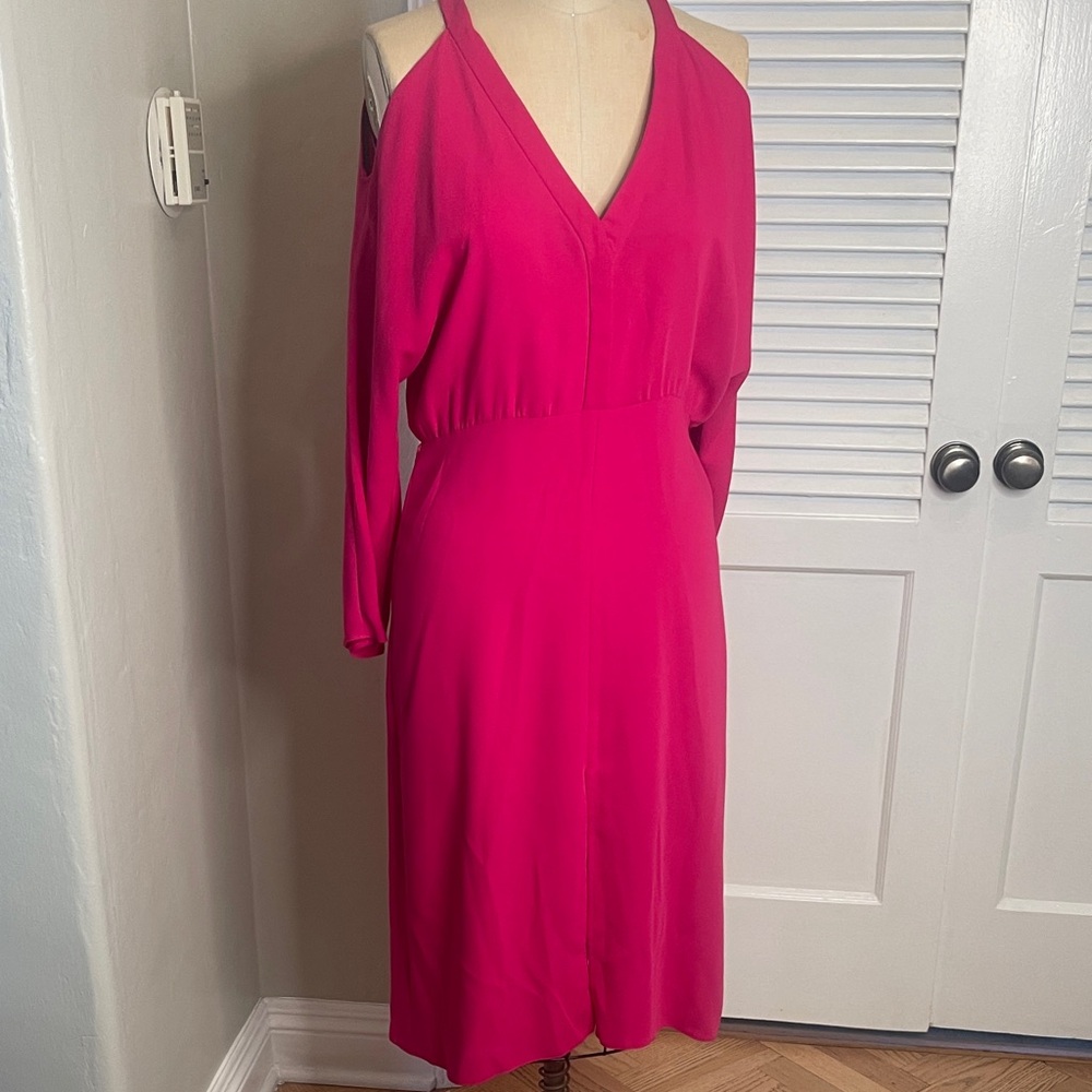 TopShop Pink Cold-Shoulder Dress sz10
